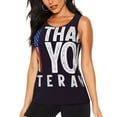 thumbnail image 1 of Gukieu Veterans Day2 Print Women's Quick-drying Fitness Vest, Round Neck Sleeveless Fitness T-shirt, Suitable for Yoga, Sports-Small, 1 of 7