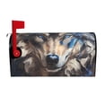 thumbnail image 1 of Gukieu Vintage Blue Floral Wolf Print Magnetic Mailbox Cover, Sun-proof and Waterproof Home Yard Mailbox Cover-25.5x21 in, 1 of 8