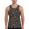 thumbnail image 1 of Gukieu Vintage Flowers Print Men's Quick Dry Fitness Vest, Round Neck Sleeveless Fitness Bodybuilding Top-Medium, 1 of 7