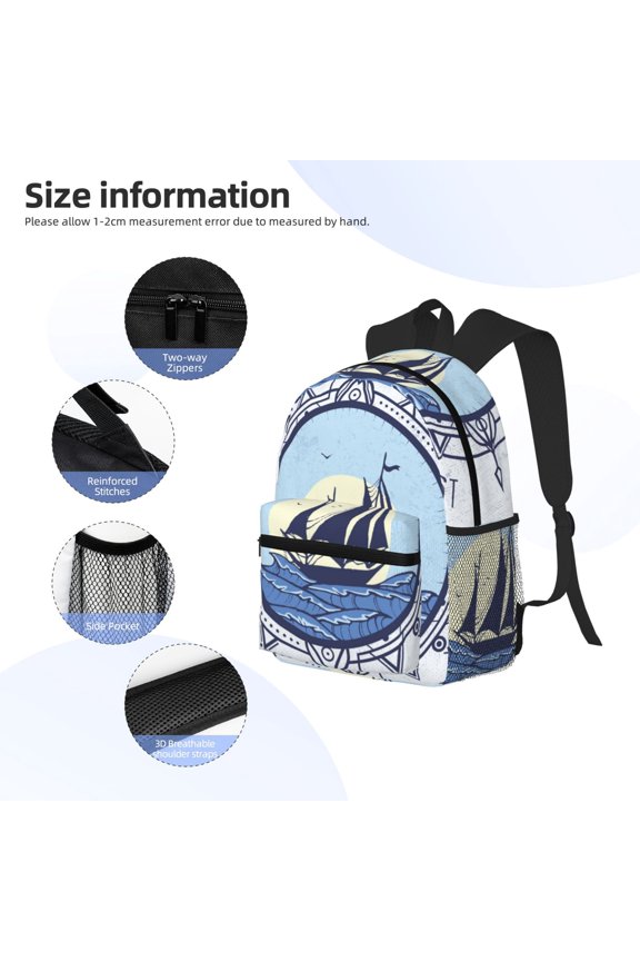 Not All Who Wander Are Lost2 Print Backpack, Waterproof Backpack with Adjustable Shoulder Straps, Suitable for Campus, Business, Travel, Unisex