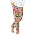 thumbnail image 1 of Gukieu Watercolor Birds Print Youth Home Trousers, Elastic Waistband with Pockets for Home and Outing, Suitable for Children Aged 5-16-Large, 1 of 6