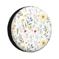 thumbnail image 1 of Gukieu Watercolor Floral A Print Car Tire Cover, Adjustable Waterproof and Dustproof Tire Protection Cover, Suitable for SUV, Truck, Van-16 inch, 1 of 6