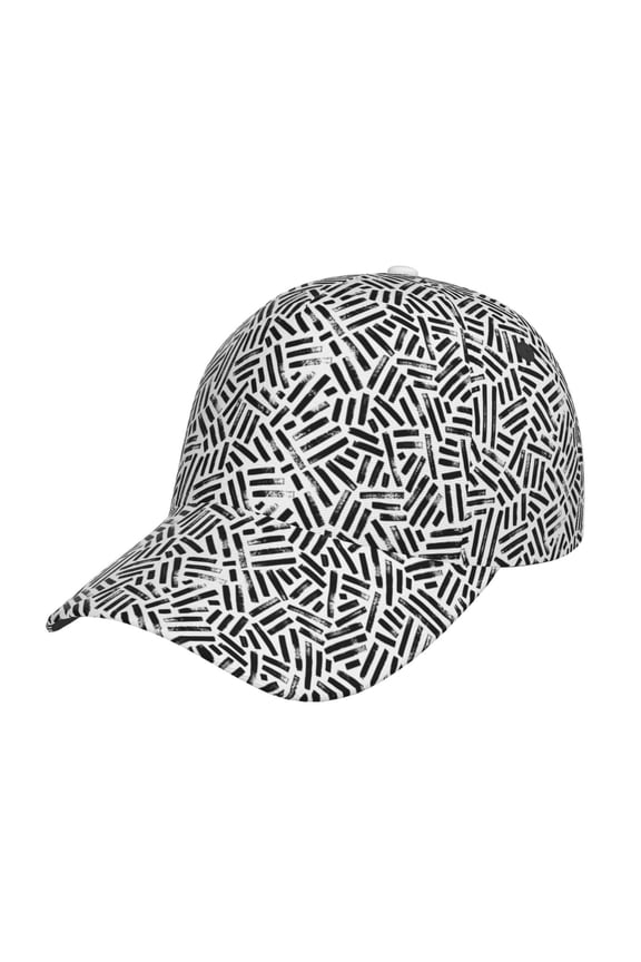 Weave Geometric Prin Baseball Cap, Adjustable Sweat-wicking Daily,Travel, Sports Cap, Unisex