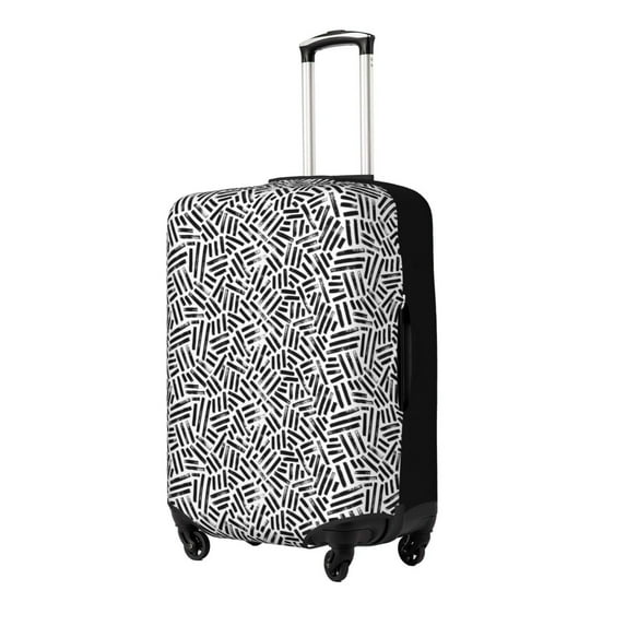 Gukieu Weave Geometric Print Suitcase Protective Cover, Elastic Zipper Buckle Suitcase Protective Cover, Suitable for Travel, Business Trip-Large