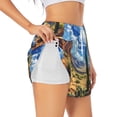 thumbnail image 1 of Gukieu Western Desert Cactus Print Women's Sports Shorts with Drawstring Elastic Waistband for Running, Yoga, Fitness-Large, 1 of 7