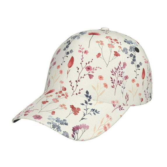 Gukieu Wildflower Watercolor 3 Prin Baseball Cap, Adjustable Sweat-wicking Daily,Travel, Sports Cap, Unisex