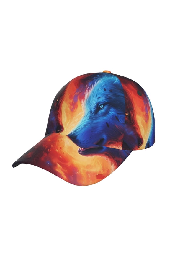 Wolf Prin Baseball Cap, Adjustable Sweat-wicking Daily,Travel, Sports Cap, Unisex