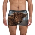 thumbnail image 1 of Gukieu Yak Print Men's Boxer Briefs, High Elastic Moisture Wicking Boxer Briefs Underwear-Large, 1 of 5