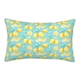 thumbnail image 1 of Gukieu Yellow Lemon Print Plush Pillow Cover, Hidden Zipper Pillow Protector without Pillow Core, Suitable for Bedroom, Office, Car Decoration-20"x30", 1 of 6