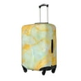 thumbnail image 1 of Gukieu Yellow With Teal Marble Print Suitcase Protective Cover, Elastic Zipper Buckle Suitcase Protective Cover, Suitable for Travel, Business Trip-X-Large, 1 of 7
