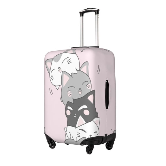 Gukieu cat Print Suitcase Protective Cover, Elastic Zipper Buckle Suitcase Protective Cover, Suitable for Travel, Business Trip-Small
