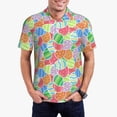 thumbnail image 1 of Gukieu easter eggs Print Men's Quick-drying POLO Shirt, Button-down Summer T-shirt, Suitable for Work and Outdoor Activities-Small, 1 of 6