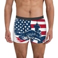 thumbnail image 1 of Gukieu fisherman fishing with USA flag Print Men's Boxer Briefs, High Elastic Moisture Wicking Boxer Briefs Underwear-Small, 1 of 5