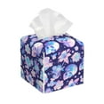 thumbnail image 1 of Gukieu flower Skull starry sky Print Leather Tissue Box, PVC Waterproof Velcro Opening and Closing Square Tissue Box Holder, Suitable for Home and Office Decoration, 1 of 7