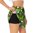 thumbnail image 1 of Gukieu golf Sport club Print Women's Sports Shorts with Drawstring Elastic Waistband for Running, Yoga, Fitness-Medium, 1 of 7