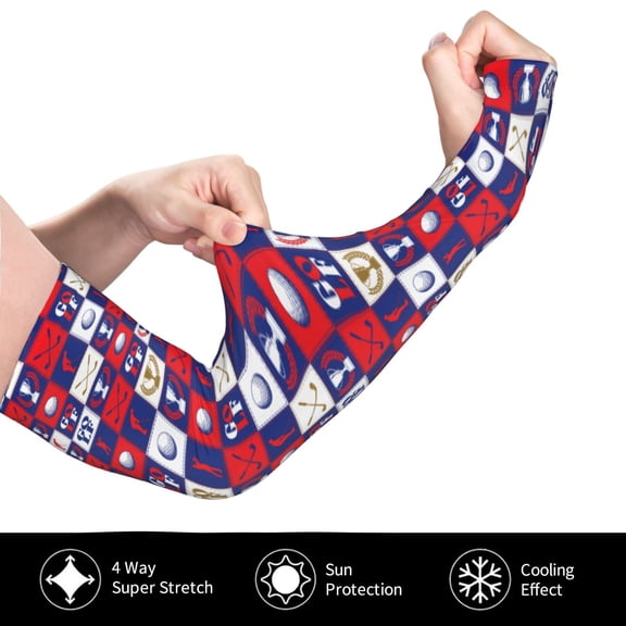 Gukieu golf for Adult Ice Silk Sun Protection Arm Sleeves, Moisture Wicking, UV Protection Outdoor Sports Arm Sleeves, Unisex