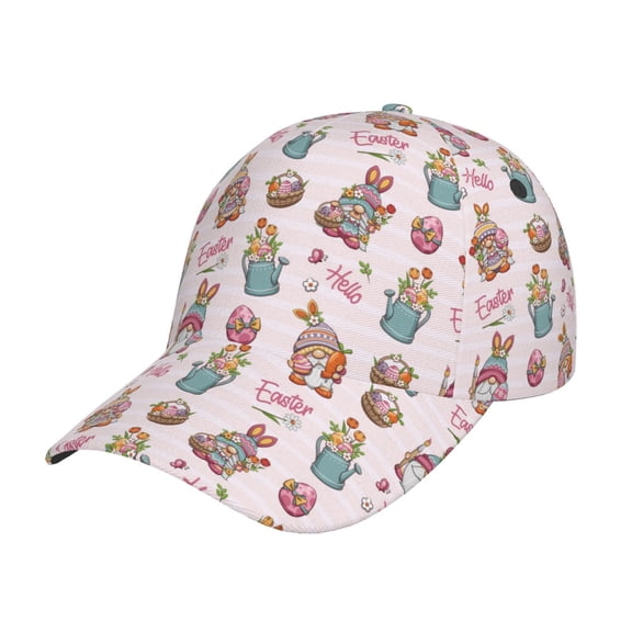 Gukieu happy Easter Prin Baseball Cap, Adjustable Sweat-wicking Daily,Travel, Sports Cap, Unisex