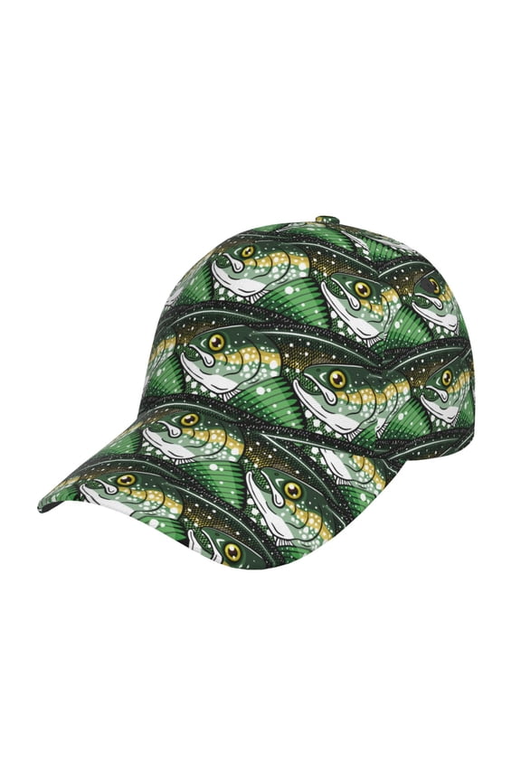 lake trout Prin Baseball Cap, Adjustable Sweat-wicking Daily,Travel, Sports Cap, Unisex