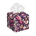 thumbnail image 1 of Gukieu music Skull record Guitar Print Leather Tissue Box, PVC Waterproof Velcro Opening and Closing Square Tissue Box Holder, Suitable for Home and Office Decoration, 1 of 7