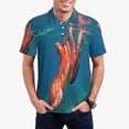 thumbnail image 1 of Gukieu octopus swimming Print Men's Quick-drying POLO Shirt, Button-down Summer T-shirt, Suitable for Work and Outdoor Activities-4X-Large, 1 of 6