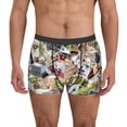 thumbnail image 1 of Gukieu pets and birds Collage Print Men's Boxer Briefs, High Elastic Moisture Wicking Boxer Briefs Underwear-X-Large, 1 of 5