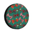 thumbnail image 1 of Gukieu red and green bow tie Print Car Tire Cover, Adjustable Waterproof and Dustproof Tire Protection Cover, Suitable for SUV, Truck, Van-15 inch, 1 of 6
