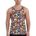 thumbnail image 1 of Gukieu rock record music Skull Print Men's Quick Dry Fitness Vest, Round Neck Sleeveless Fitness Bodybuilding Top-4X-Large, 1 of 7