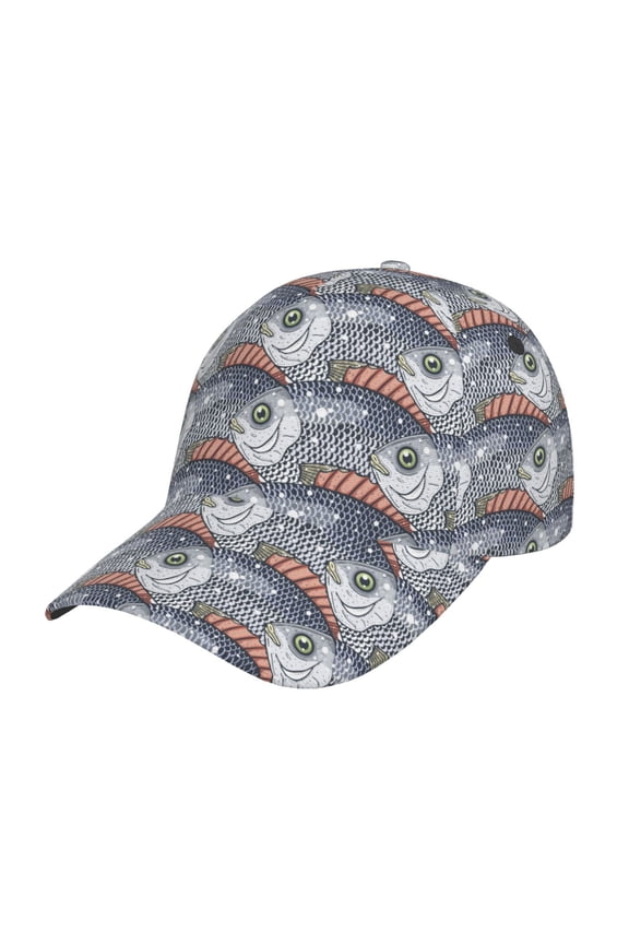 sparus aurata Prin Baseball Cap, Adjustable Sweat-wicking Daily,Travel, Sports Cap, Unisex