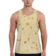 thumbnail image 1 of Gukieu tortilla Print Men's Quick Dry Fitness Vest, Round Neck Sleeveless Fitness Bodybuilding Top-X-Large, 1 of 7