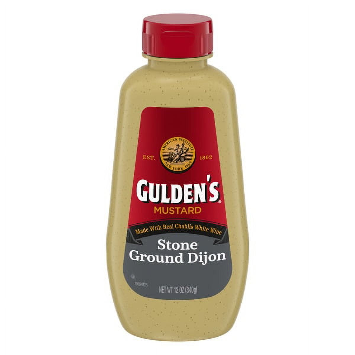 Gulden's Stone Ground Dijon Mustard 12 oz (Pack of 4)