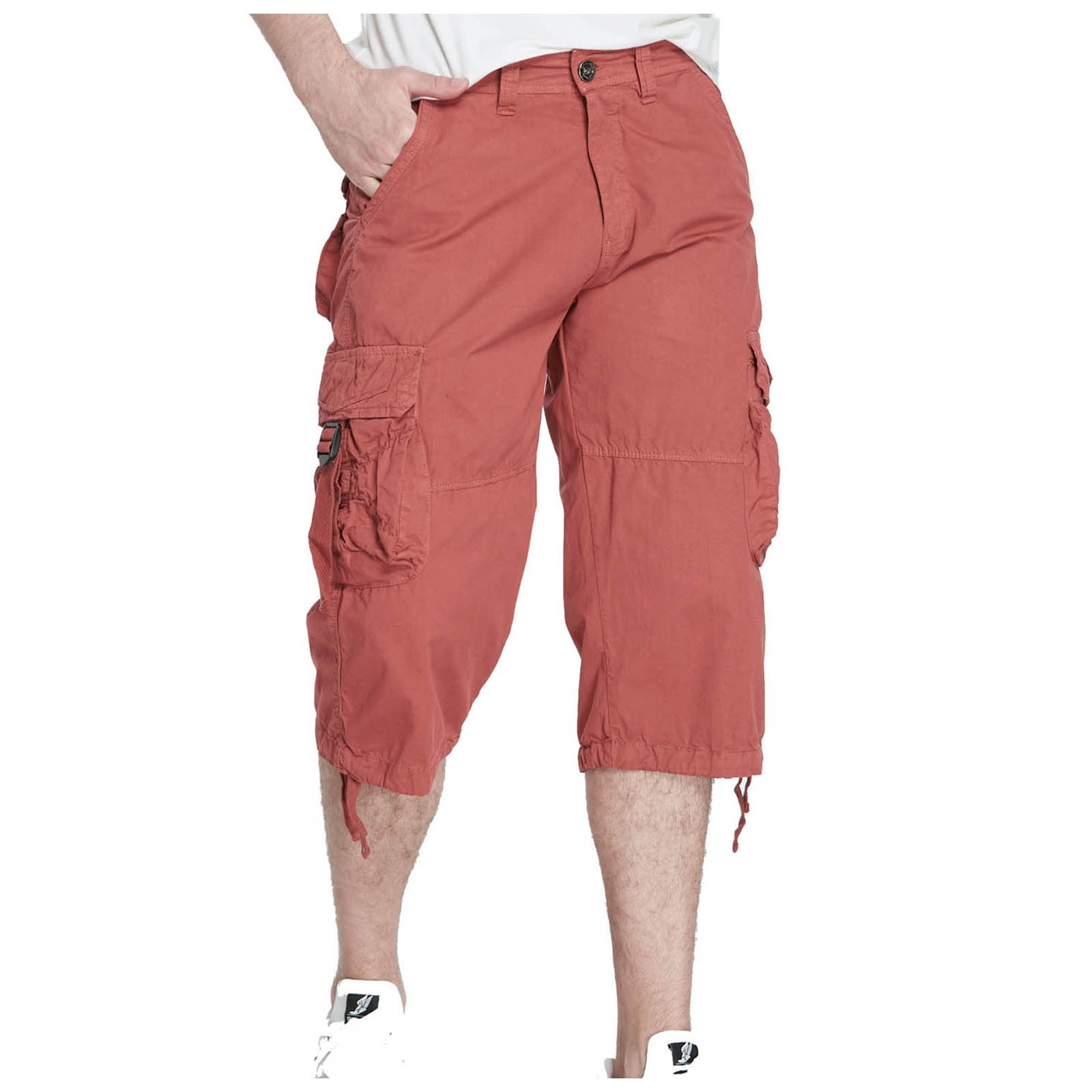 Guldnds Elastic Waist Shorts for Men Cargo Shorts for Men Elastic Waist