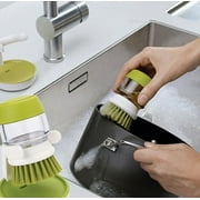 Gulee Soap Dispensing Palm Brush, Kitchen Cleaning Brush Scrubber for Pot/Dish/Pan/Sink, Good Grips, With Storage Stand
