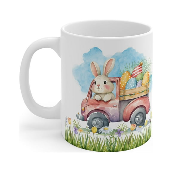 Gulf Coast Online Easter Bunny Coffee Mug Gift Cute Rabbit Ceramic Mug 11oz