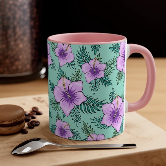 Gulf Coast Online Hibiscus Mug For Mom 11oz Ceramic Accent Coffee Cup Gift