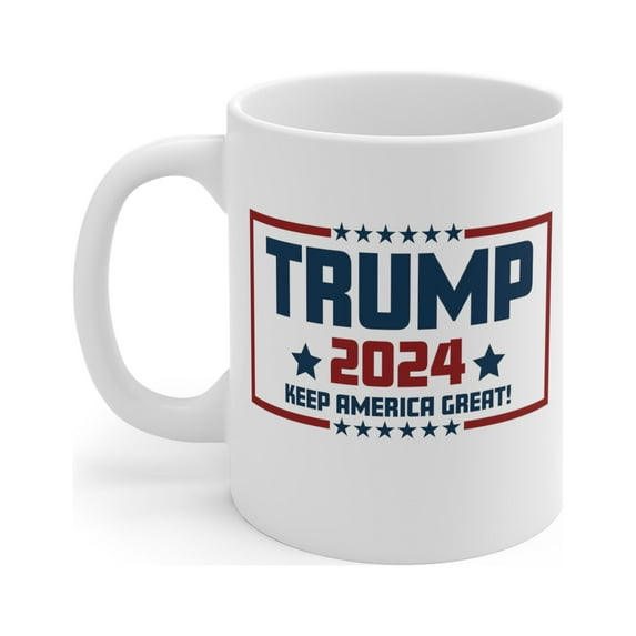 Gulf Coast Online Trump 2024 Mug, 11oz Ceramic White Coffee Tea Cup