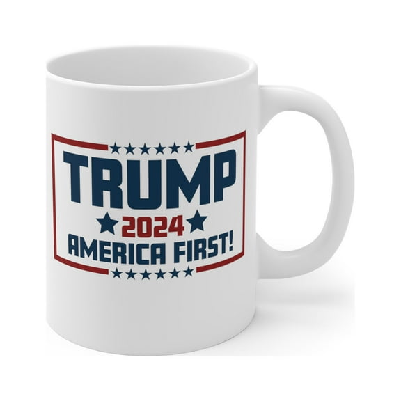 Gulf Coast Online Trump 2024 Mug, MAGA 11oz Ceramic White Coffee Tea Cup