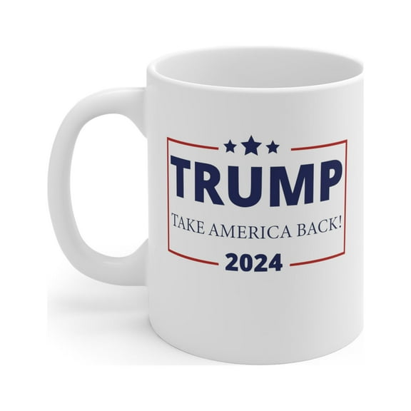 Gulf Coast Online Trump 2024 Mug, MAGA 11oz Ceramic White Coffee Tea Cup