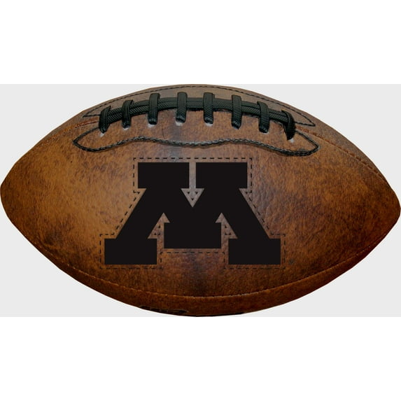 Gulf Coast Sales 6384080GC NCAA Vintage Logo Mini Throwback Design Football - Minnesota