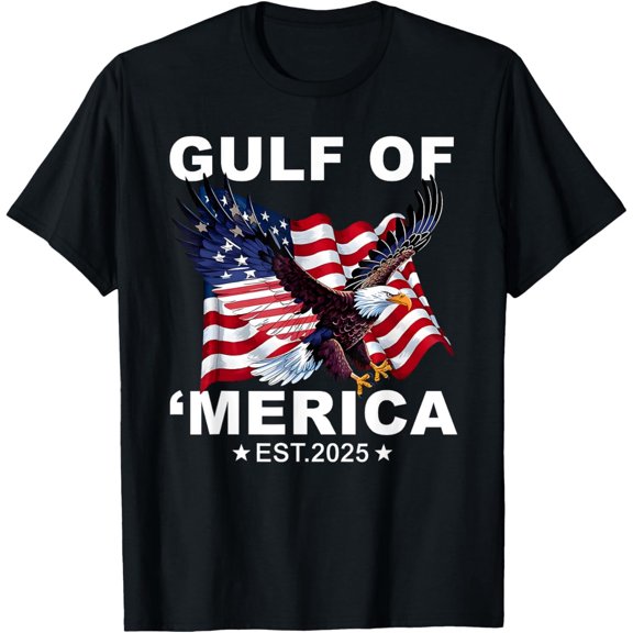 Gulf Merica US Flag Tee Coastal Waterway T-Shirt