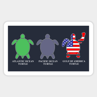 Gulf Of America Sticker Decals 2-Pack - 2.5" Trump Support Ocean Theme For Car & Laptop