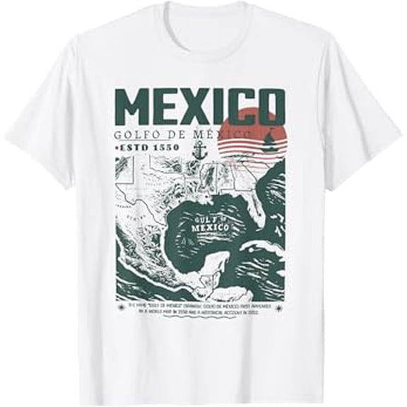 Gulf Of Mexico 1550 Historic Map Hot Trending Vintage T-Shirt Unisex S To 5Xl