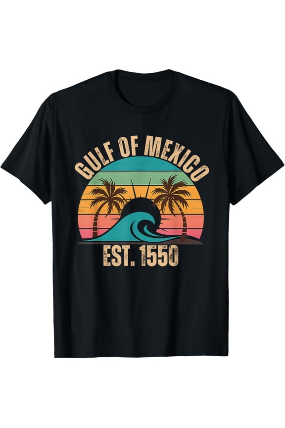 Gulf Of Mexico Est 1550 Vintage Ocean And Beach T-Shirt