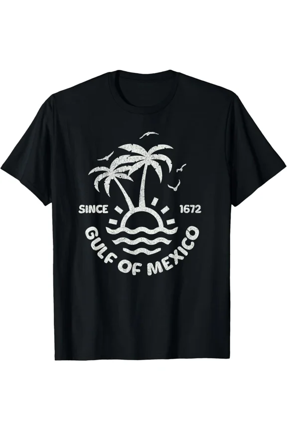 Gulf Of Mexico Forever Since 1672 Vintage Mexican Themed New H9866 T-Shirt, for Men and Women, Up to Size 5XL
