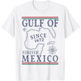 thumbnail image 1 of Gulf Of Mexico Since 1672 Retro Historic Map T-Shirt Unisex S-5XL Hot Trending Shirt, Vintage Birthday Gift, 1 of 2