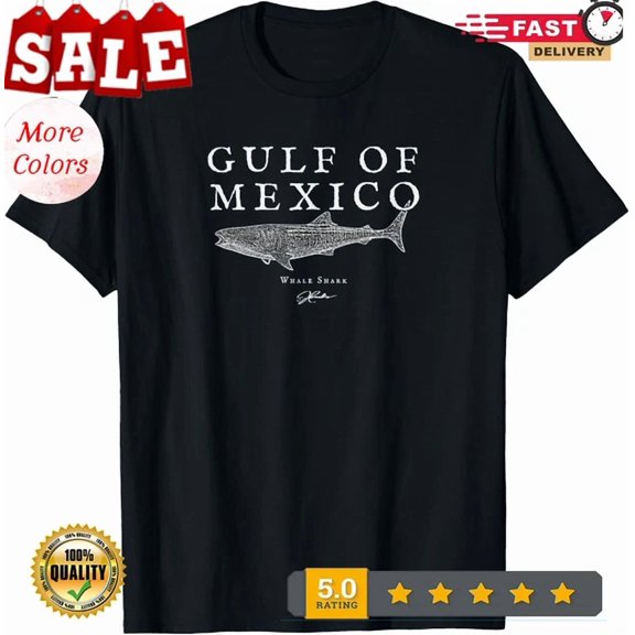 Gulf Of Mexico, Whale Shark T-Shirt Birthday Gifts; For Men & Women