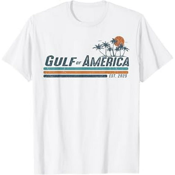 Gulf Of Us America Est 2025 Retro Vintage Birthday Gifts Beach Hot Trending Vintage T-Shirt Unisex S To 5Xl