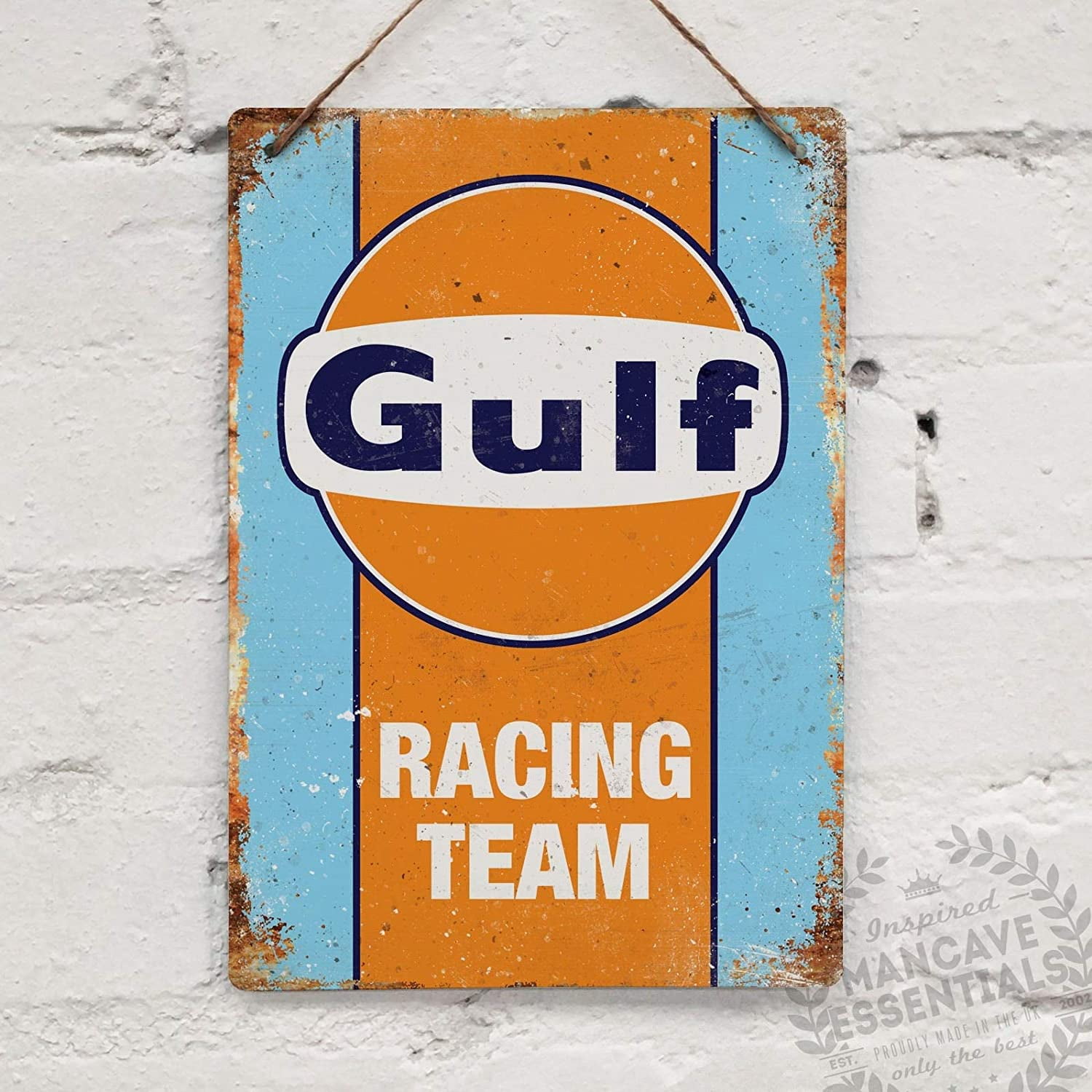 Gulf Racing Replica Vintage Retro Garage Shed Car Tin Sign Metal Sign ...