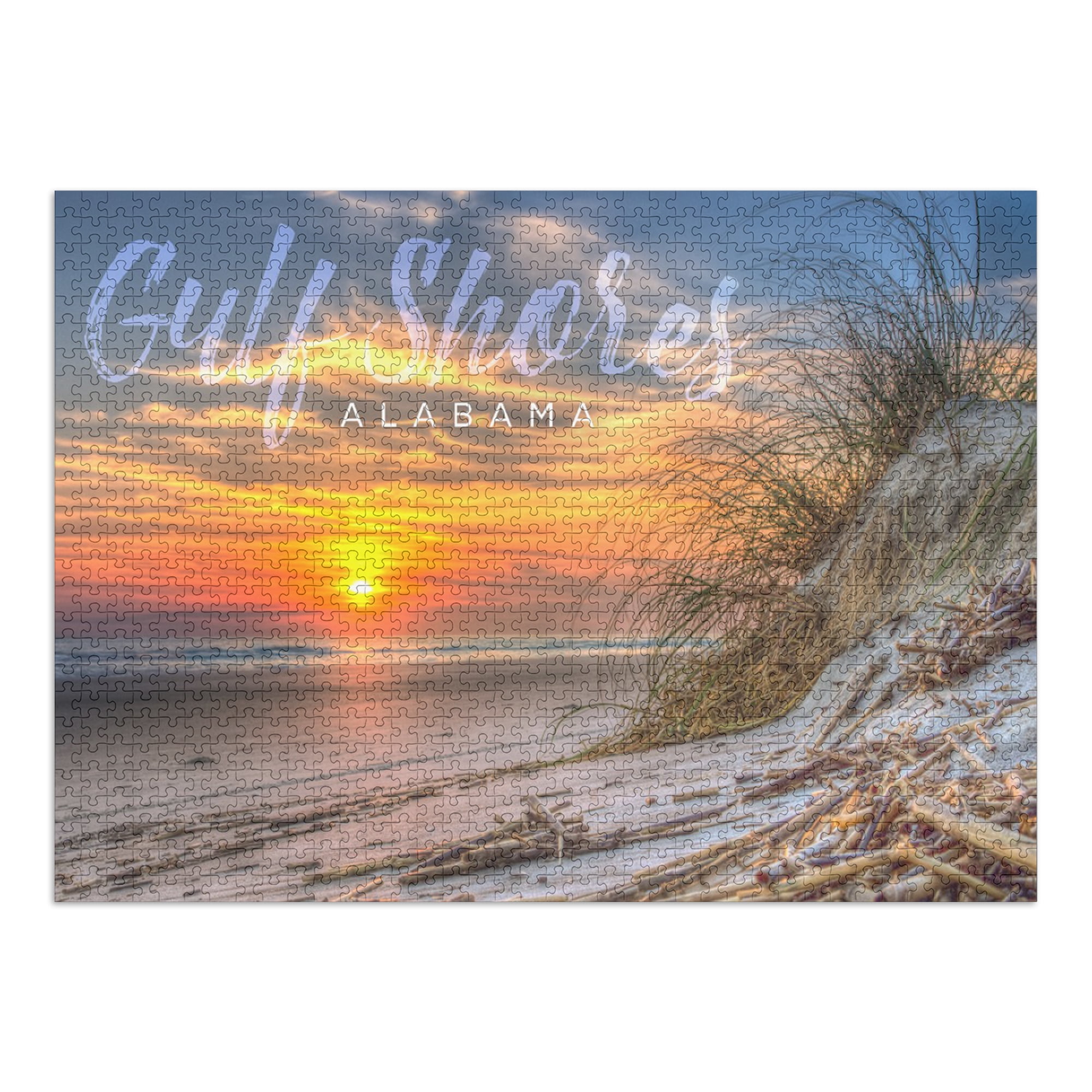 Gulf Shores, Alabama, Sunset on Beach (1000 Piece Puzzle, Size 19x27