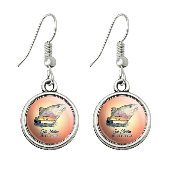 Gulf Stream Outfitters Red Snapper Redfish Ocean Fishing Novelty Dangling Drop Charm Earrings