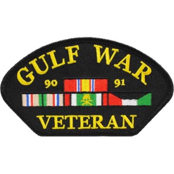 Eagle Emblems PM1449 Patch - Gulf War, Hat, Veteran - 5.25 x 3 in.